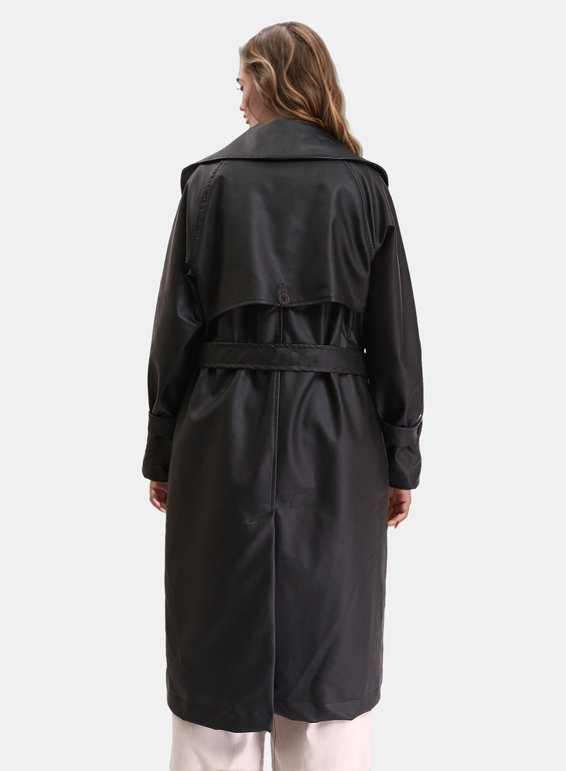 Ravin Women Longline Belted Coat - Image 2